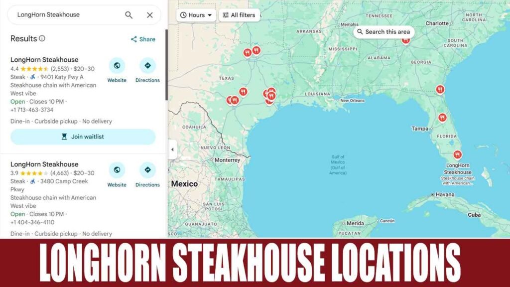 LongHorn Steakhouse Locations